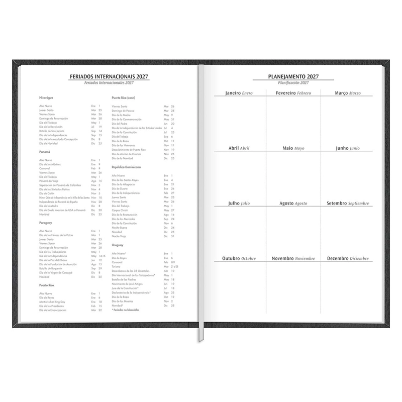 AGENDA EJECUTIVA TILIBRA COSIDA DIARIA TORINO M5 2027 NEGRO - 2
