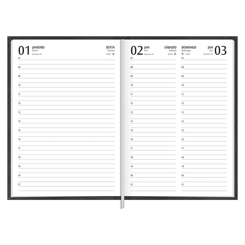 AGENDA EJECUTIVA TILIBRA COSIDA DIARIA TORINO M5 2027 NEGRO - 4
