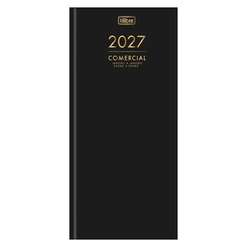 AGENDA EJECUTIVA TILIBRA COSIDA DIARIA COMERCIAL M8 2027 NEGRO - 1