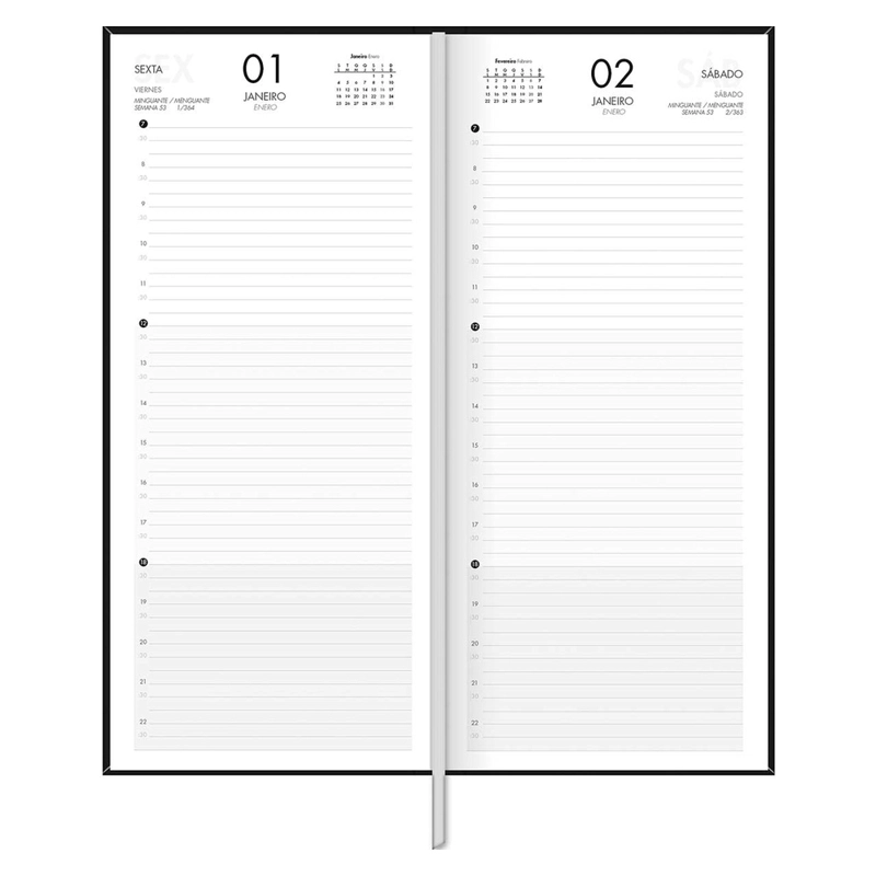 AGENDA EJECUTIVA TILIBRA COSIDA DIARIA COMERCIAL M8 2027 NEGRO - 4