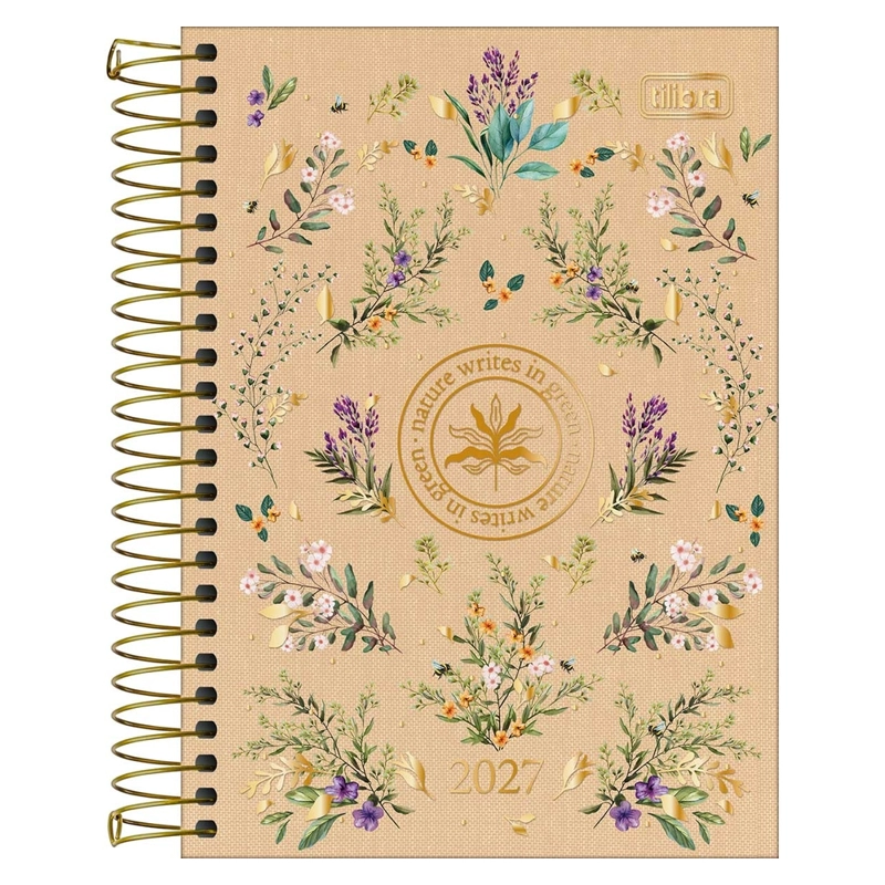 AGENDA ESPIRAL TILIBRA NATURALIS DIARIA M5 2027 BEIGE - 1