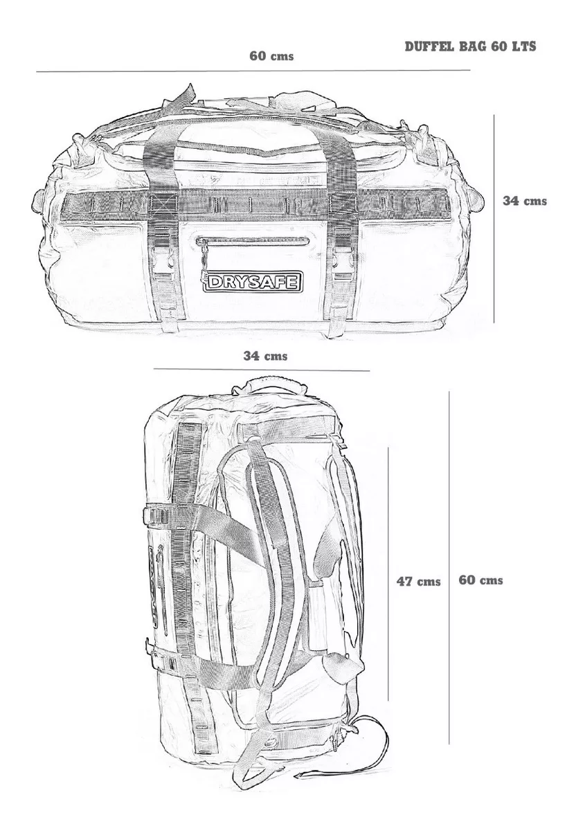 BOLSO MOCHILA 60 L IMPERMEABLE CAMPING TREKKING - DRYSAFE A - 4