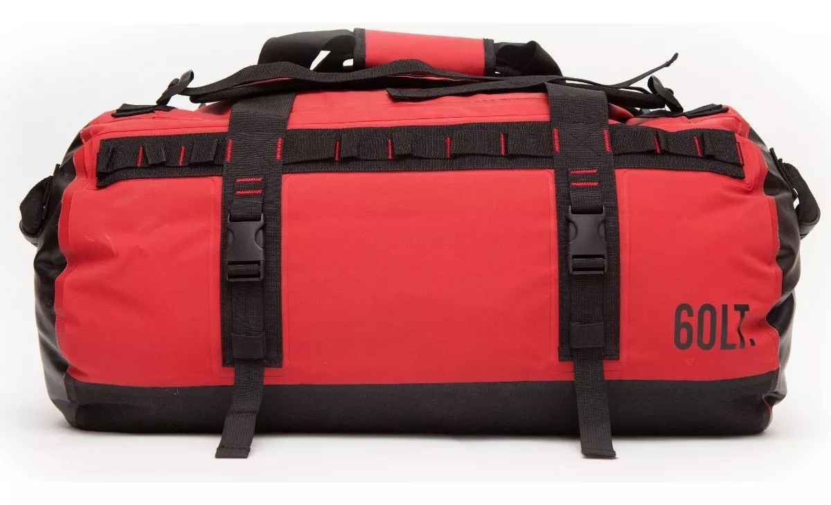 BOLSO DUFFEL OUTDOOR TRACKING CAMPING IMPERMEABLE DRYSAFE COLOR ROJO - 2