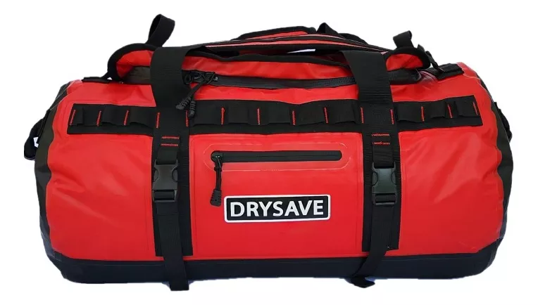 BOLSO DUFFEL OUTDOOR TRACKING CAMPING IMPERMEABLE DRYSAFE COLOR ROJO - 5