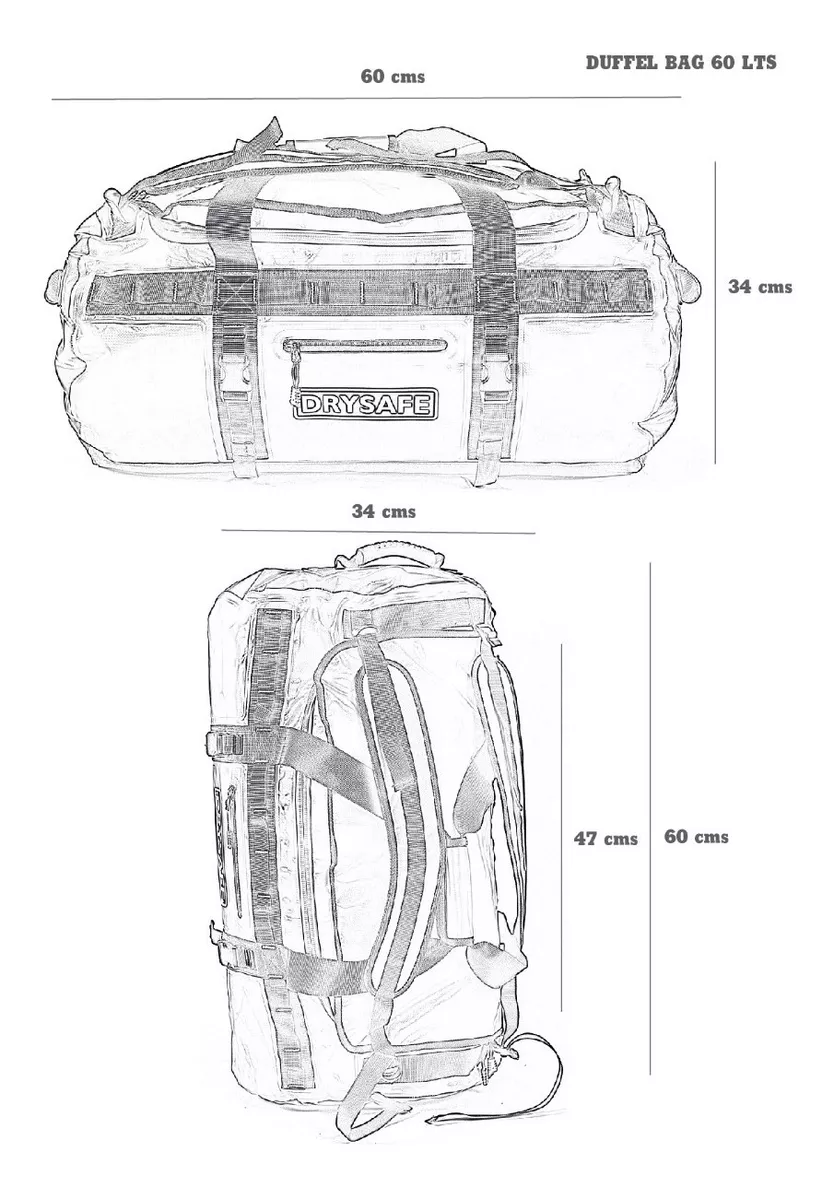 BOLSO MOCHILA 60 L IMPERMEABLE CAMPING TREKKING - DRYSAFE V - 5