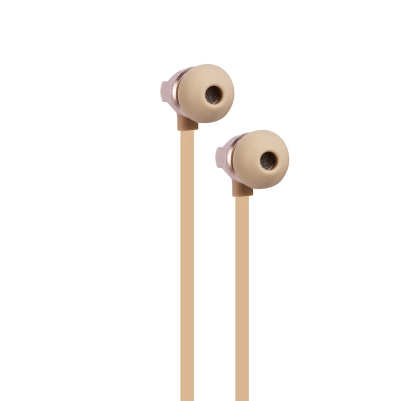 AUDÍFONOS STF IN EAR ST-E46235 FREQUENCY DORADO MICRÓFONO - 2