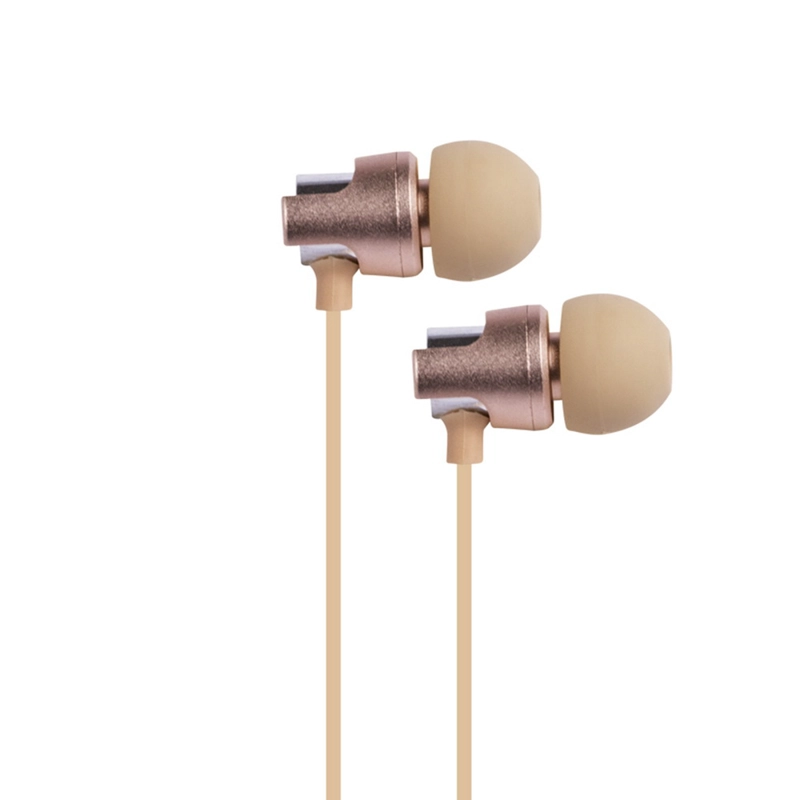 AUDÍFONOS STF IN EAR ST-E46235 FREQUENCY DORADO MICRÓFONO - 4