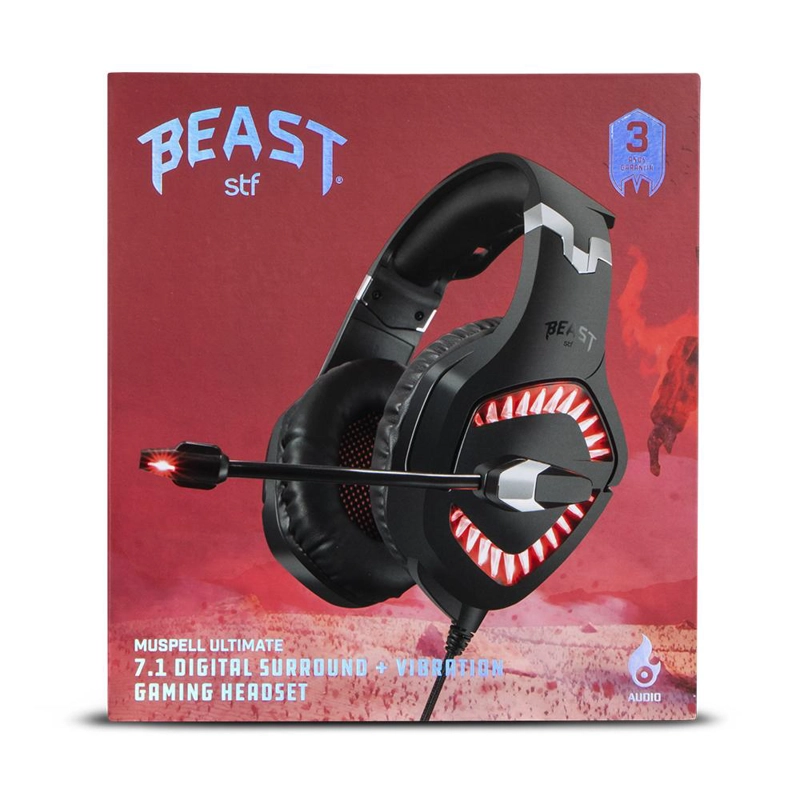 AUDÍFONOS GAMER STF HEADSET SFT MUSPELL ULTIMATE 7.1 VIBRA NEGRO - 4