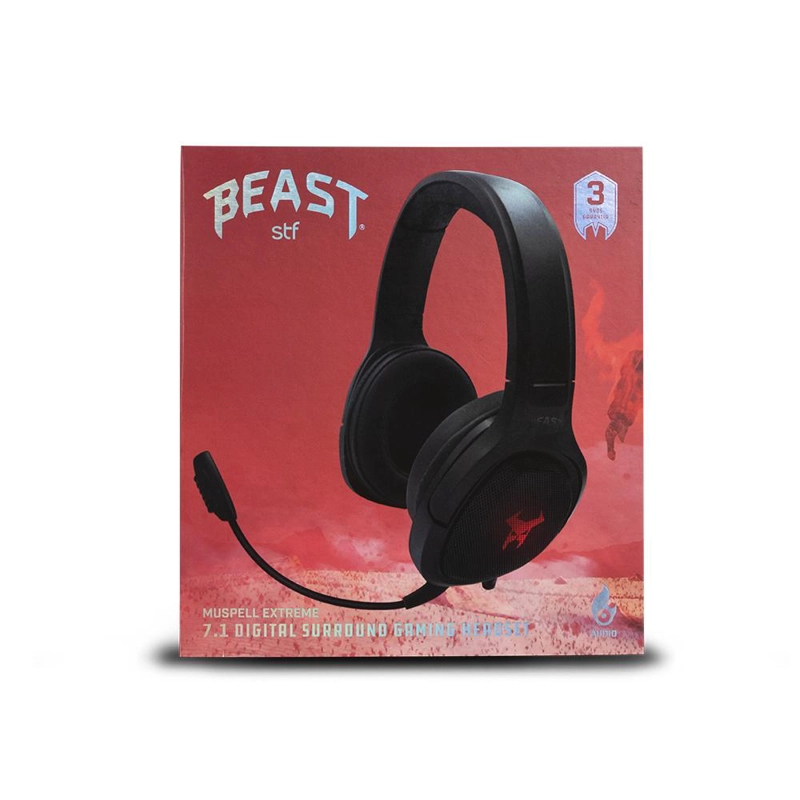AUDÍFONOS GAMER STF HEADSET MUSPELL EXTREME 7.1 NEGRO - 7