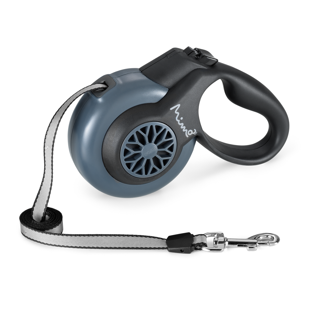 CORREA PERROS PP037 RETRAC ABS P 5 MT 12 KG MIMO GRIS - 1