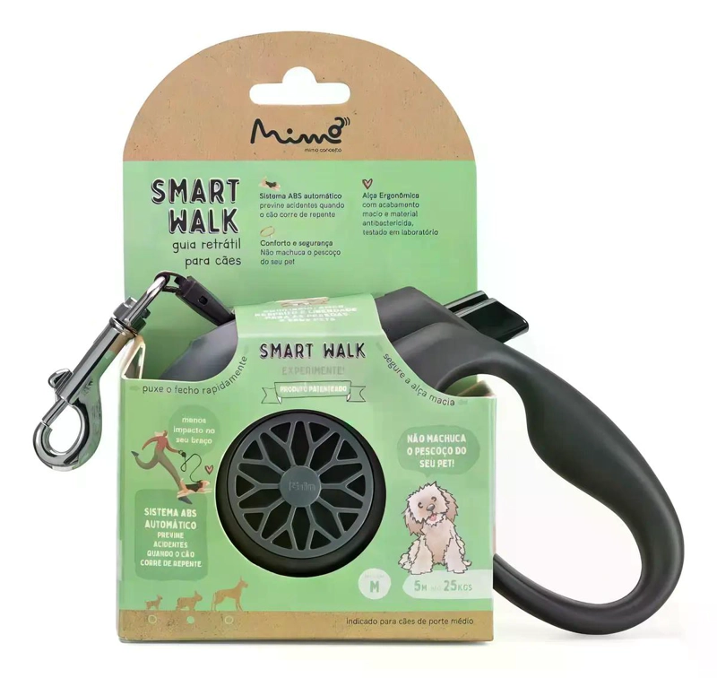 CORREA PERROS PP038 RETRAC ABS 5 MT 25 KG MIMO GRIS M - 4