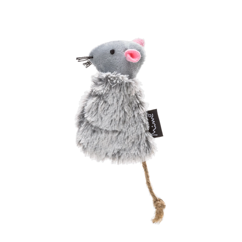 JUGUETE GATO MIMO RATONCITO CATNIP GRIS PP135 - 1