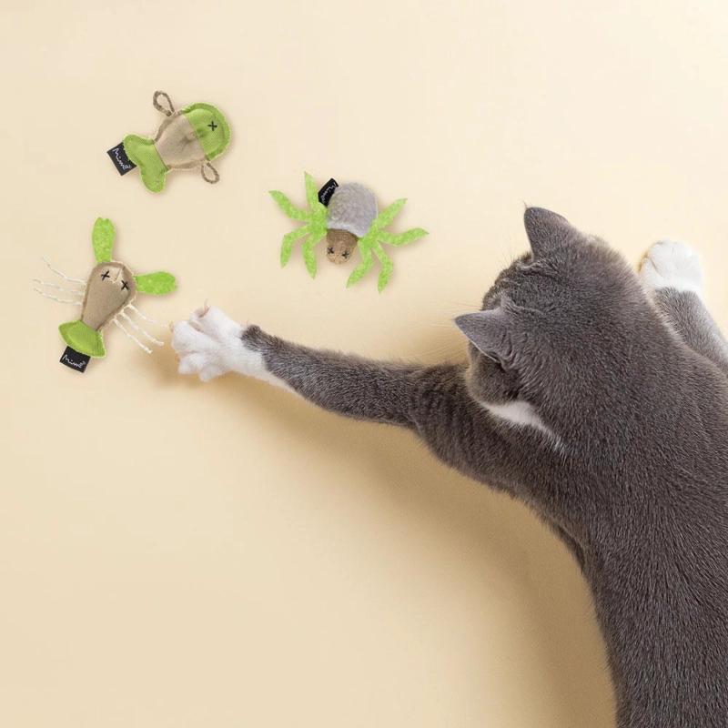 JUGUETE GATO MIMO ARANA PELUCHE CATNIP 17CM PP225 - 3
