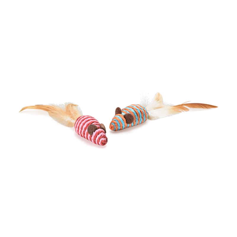 JUGUETE PARA GATO MIMO 2 RATONCITO FIBRA NAT PP129 - 1