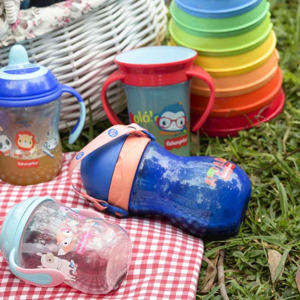 VASO FISHER PRICE BOMBILLA PLAYFUL 360 ML BB1018 AZUL - 4
