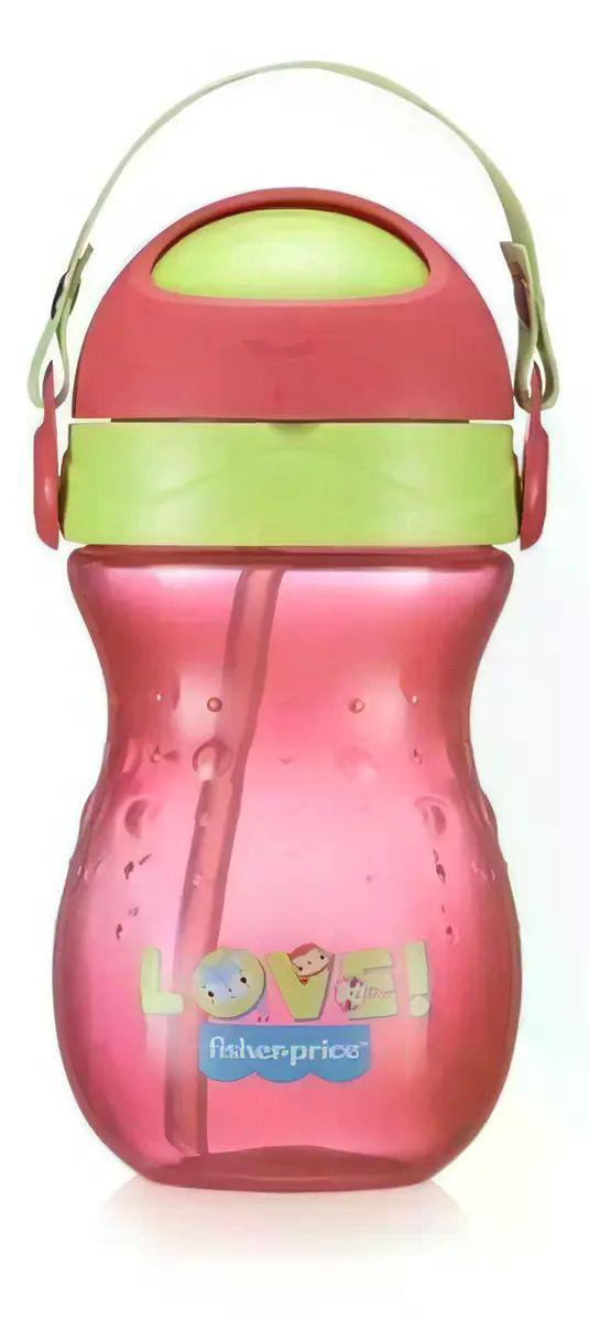VASO FISHER PRICE BOMBILLA PLAYFUL 360 ML BB1019 ROSADO - 1