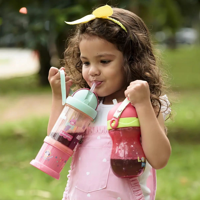 VASO FISHER PRICE BOMBILLA PLAYFUL 360 ML BB1019 ROSADO - 4