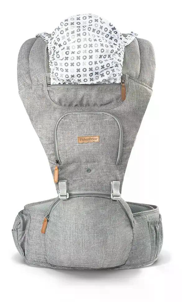 CANGURO FISHER PRICE PORTA BEBÉ BB312 GRIS - 6