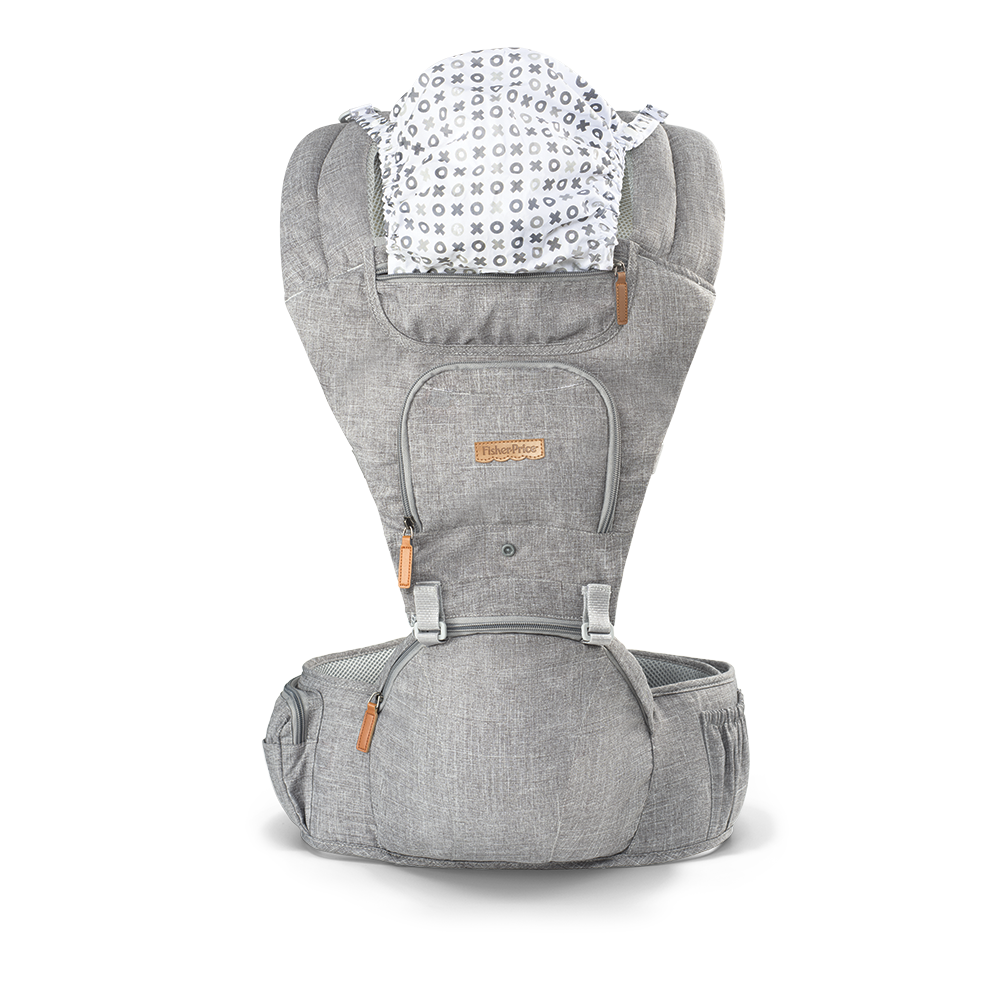 CANGURO FISHER PRICE PORTA BEBÉ BB312 GRIS - 6