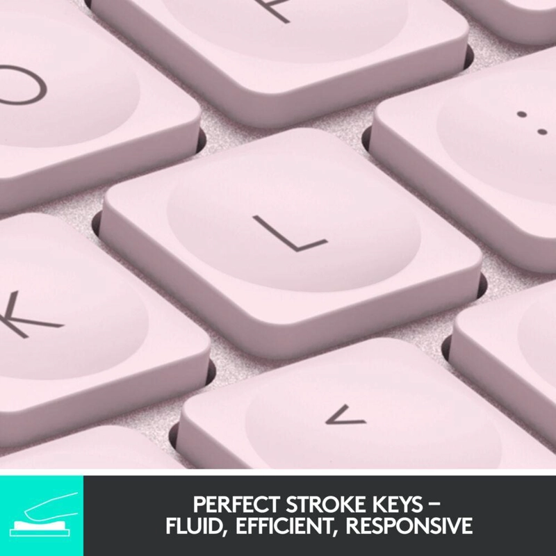 TECLADO UNIVERSAL LOGITECH MINI MX KEYS ROSA - 5