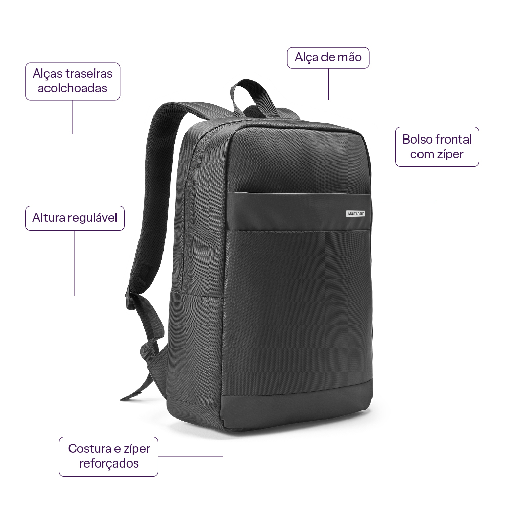 MOCHILA NOTEBOOK MULTILASER ELEGANCE BO439 - 8