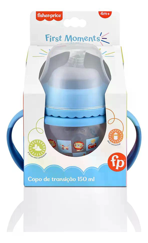 VASO FISHER PRICE ENTRENA FIRST MOMENTS AZ 150 ML BB1055 AZUL - 5