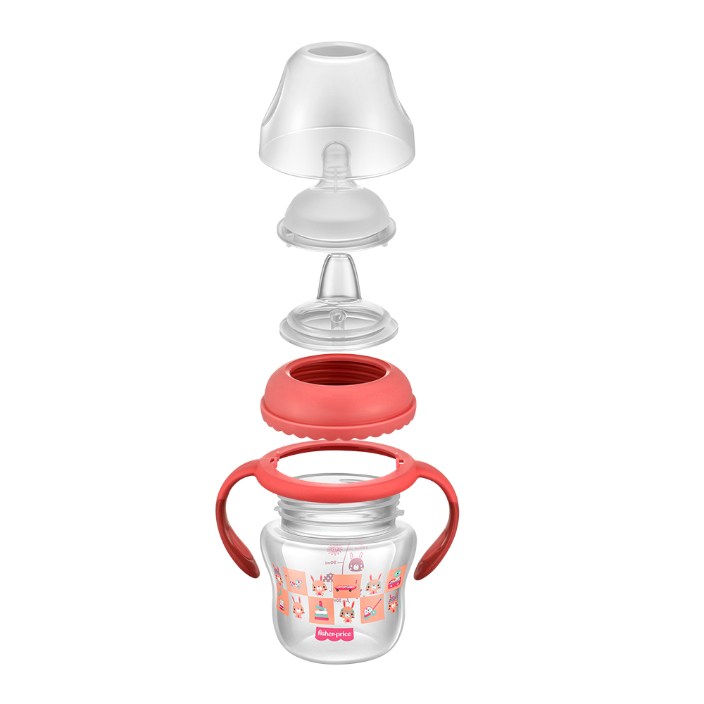 VASO FISHER PRICE ENTRENA FIRST MOMENTS RO 150 ML BB1056 ROSA - 4
