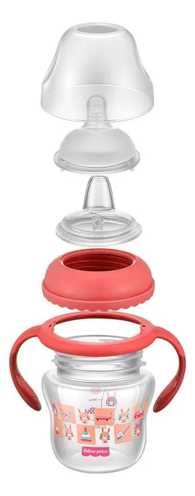 VASO FISHER PRICE ENTRENA FIRST MOMENTS RO 150 ML BB1056 ROSA - 5