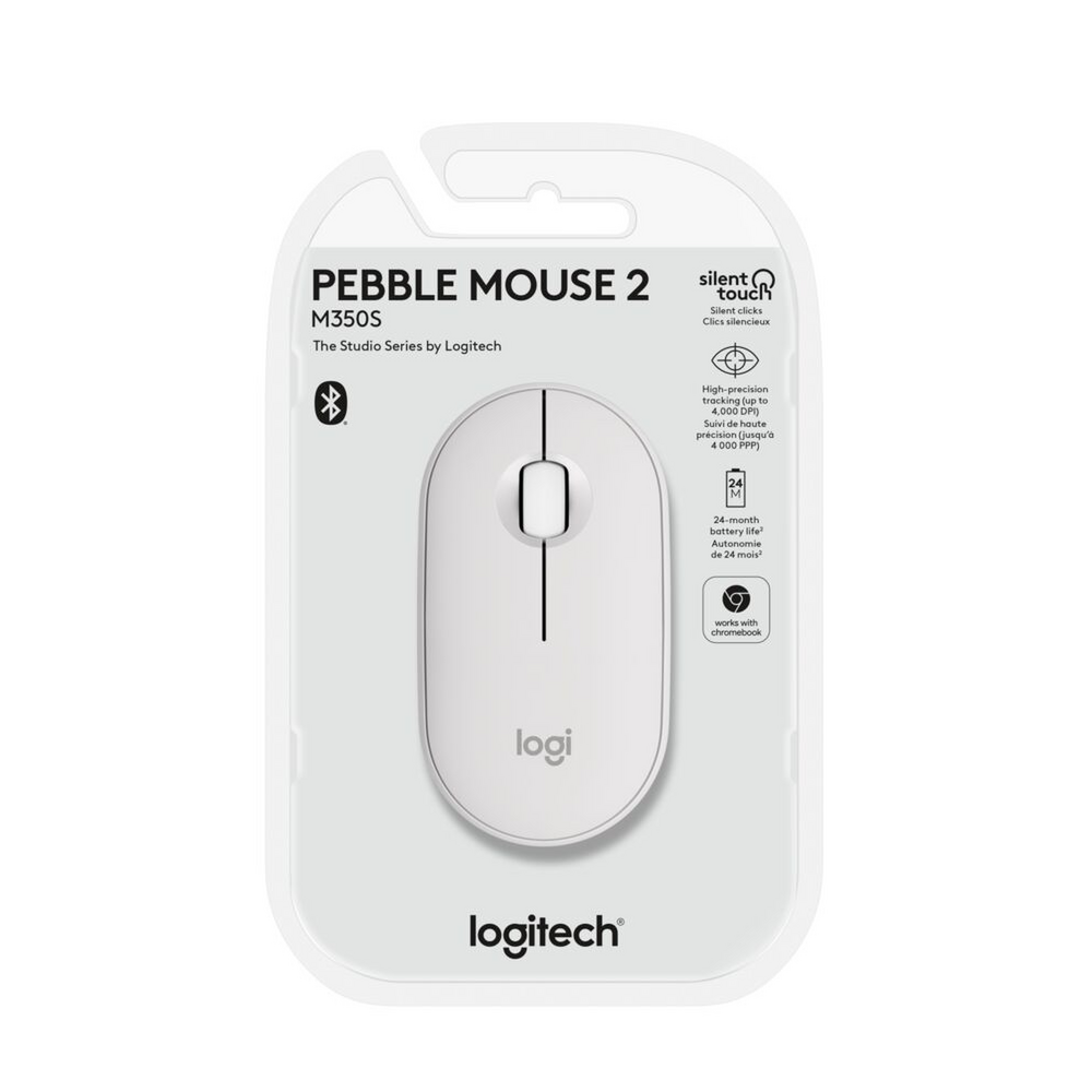 MOUSE INALÁMBRICO LOGITECH PEBBLE 2 BLANCO M350S - 2