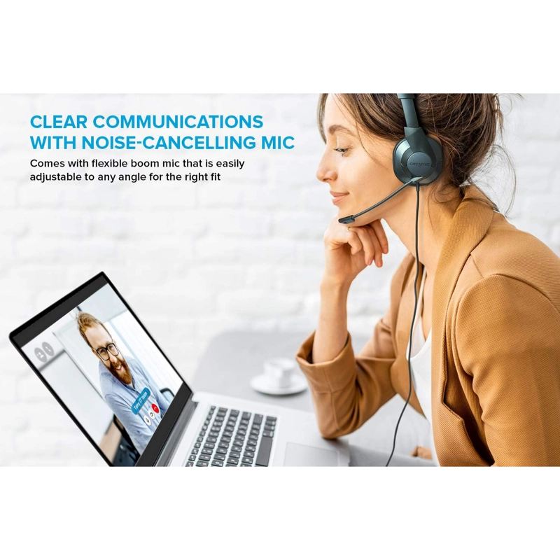 AUDIFONO VIDEOCONFERENCIA CREATIVE HS-720 V2 CANC RUIDO USB - 6
