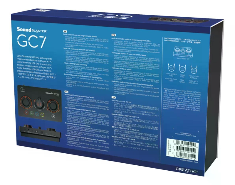 TARJETA DE SONIDO CREATIVE DAC USB SOUND BLASTER GC7 - 7