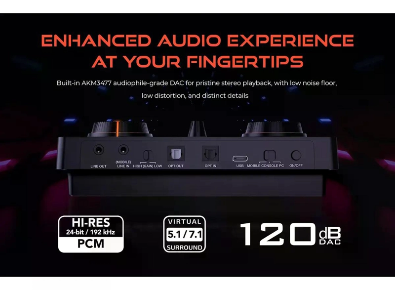 TARJETA DE SONIDO CREATIVE DAC USB SOUND BLASTER GC7 - 9