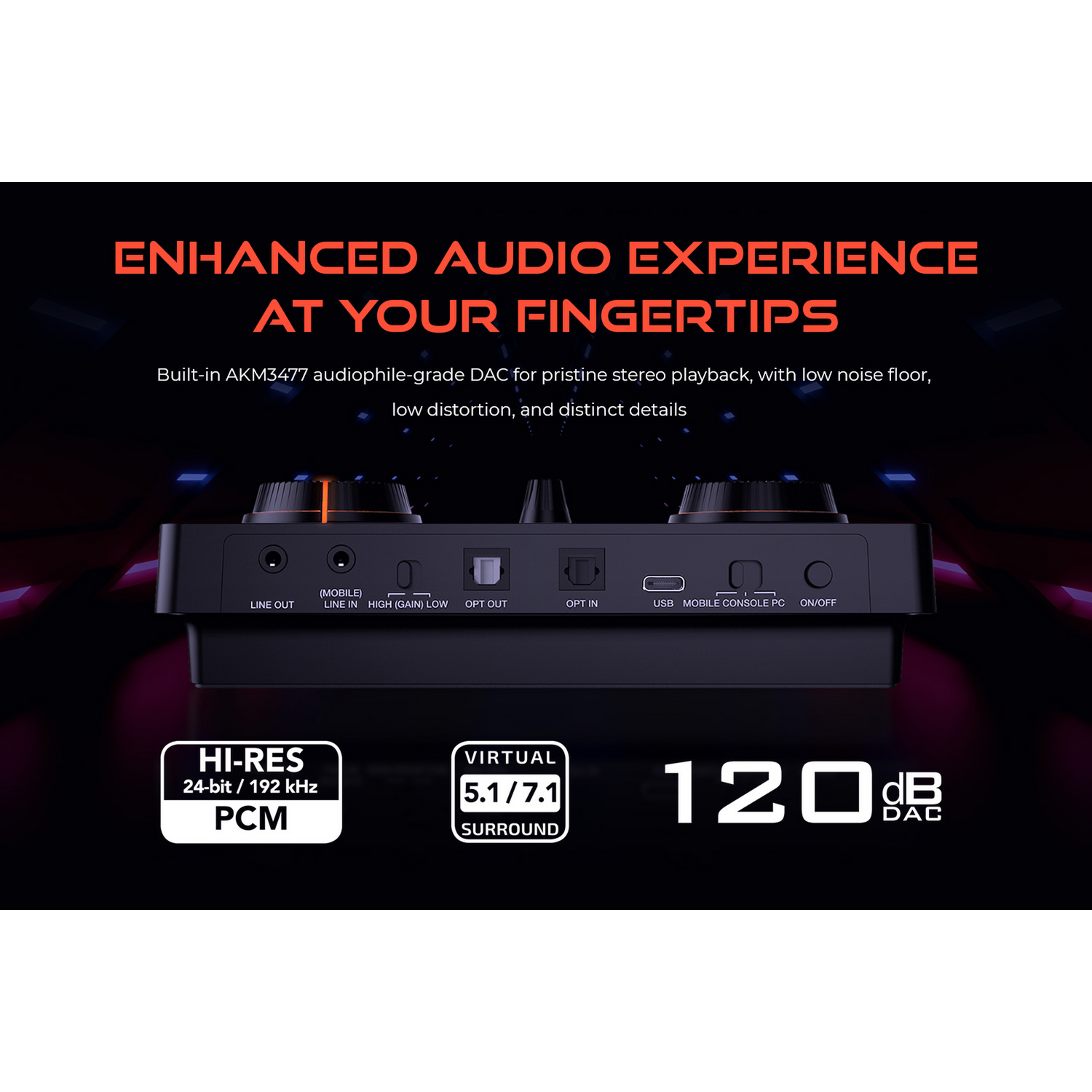 TARJETA DE SONIDO CREATIVE DAC USB SOUND BLASTER GC7 - 9