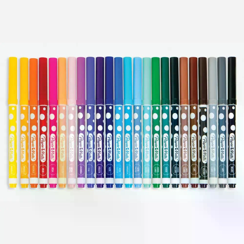 CAJA CON 24 MARCADORES PUNTA CONICA PAPERMATE SURTIDAS - 3