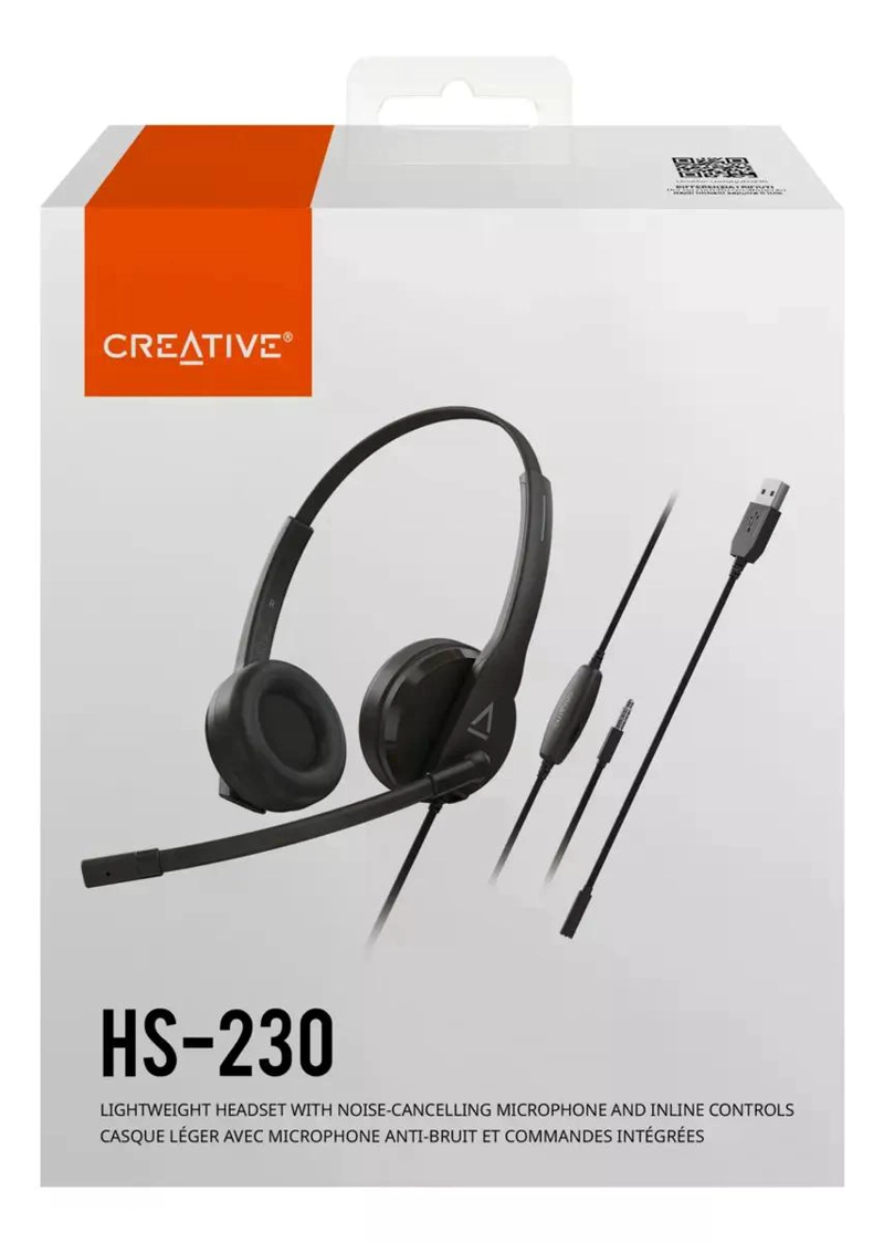 AUDIFONO HEADSET CREATIVE HS-230 NEGRO USB Y 3.5 NEGRO - 6