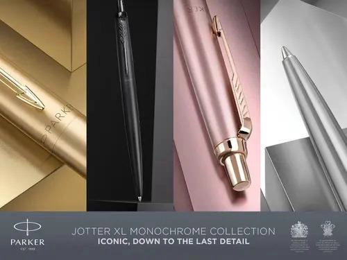 BOLIGRAFO PARKER JOTTER XL DORADO MATE PUNTA MED TINTA AZUL - 5