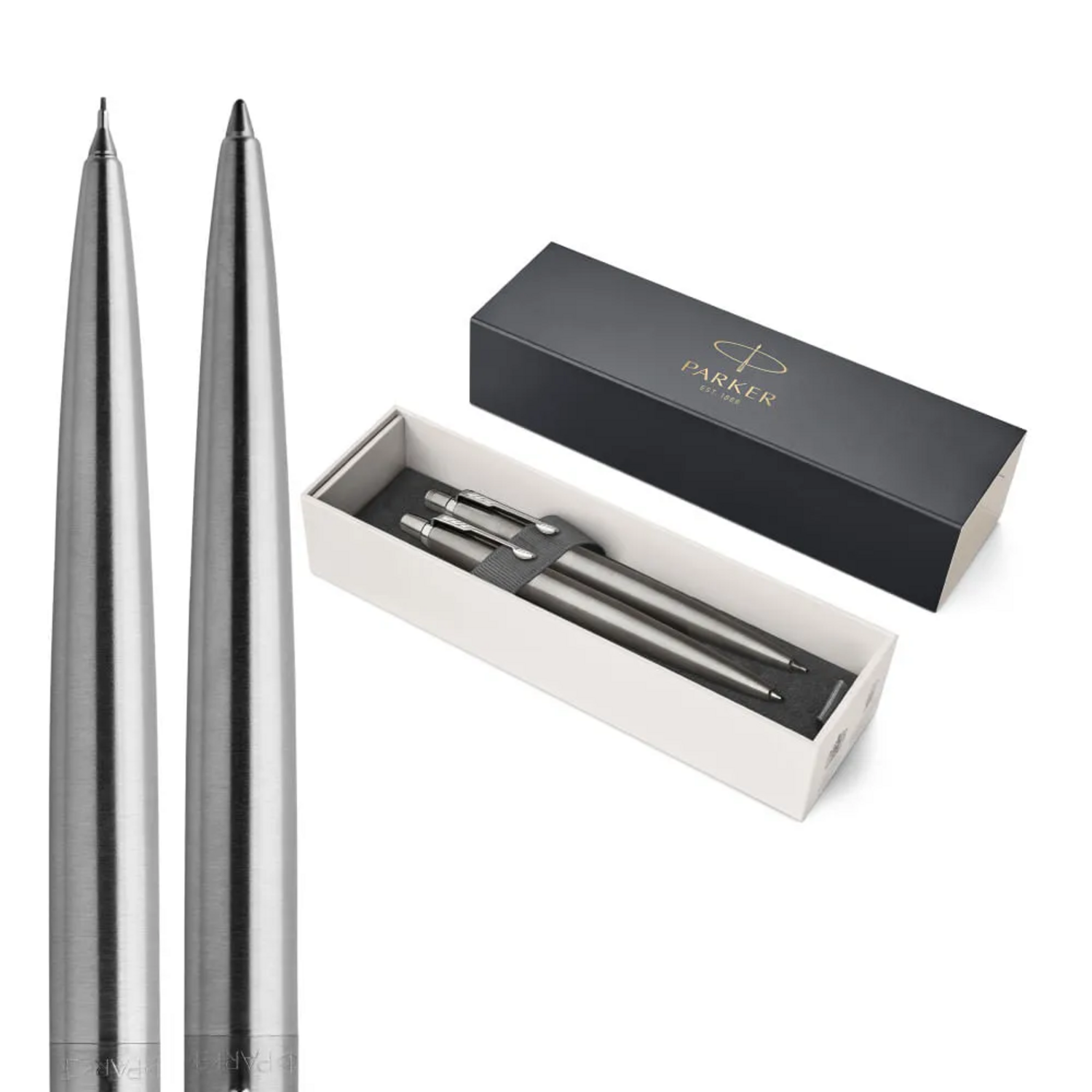 SET PARKER PACK BOLIGRAFO Y PORTAMINAS JOTTER ACERO - 1