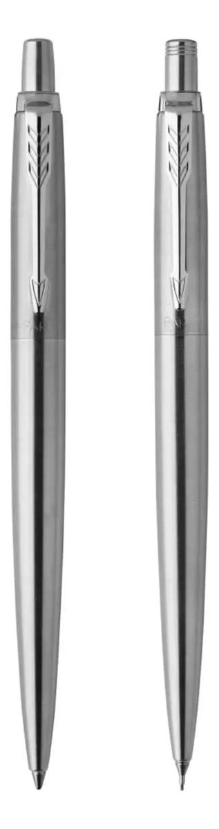 SET PARKER PACK BOLIGRAFO Y PORTAMINAS JOTTER ACERO AZUL - 2