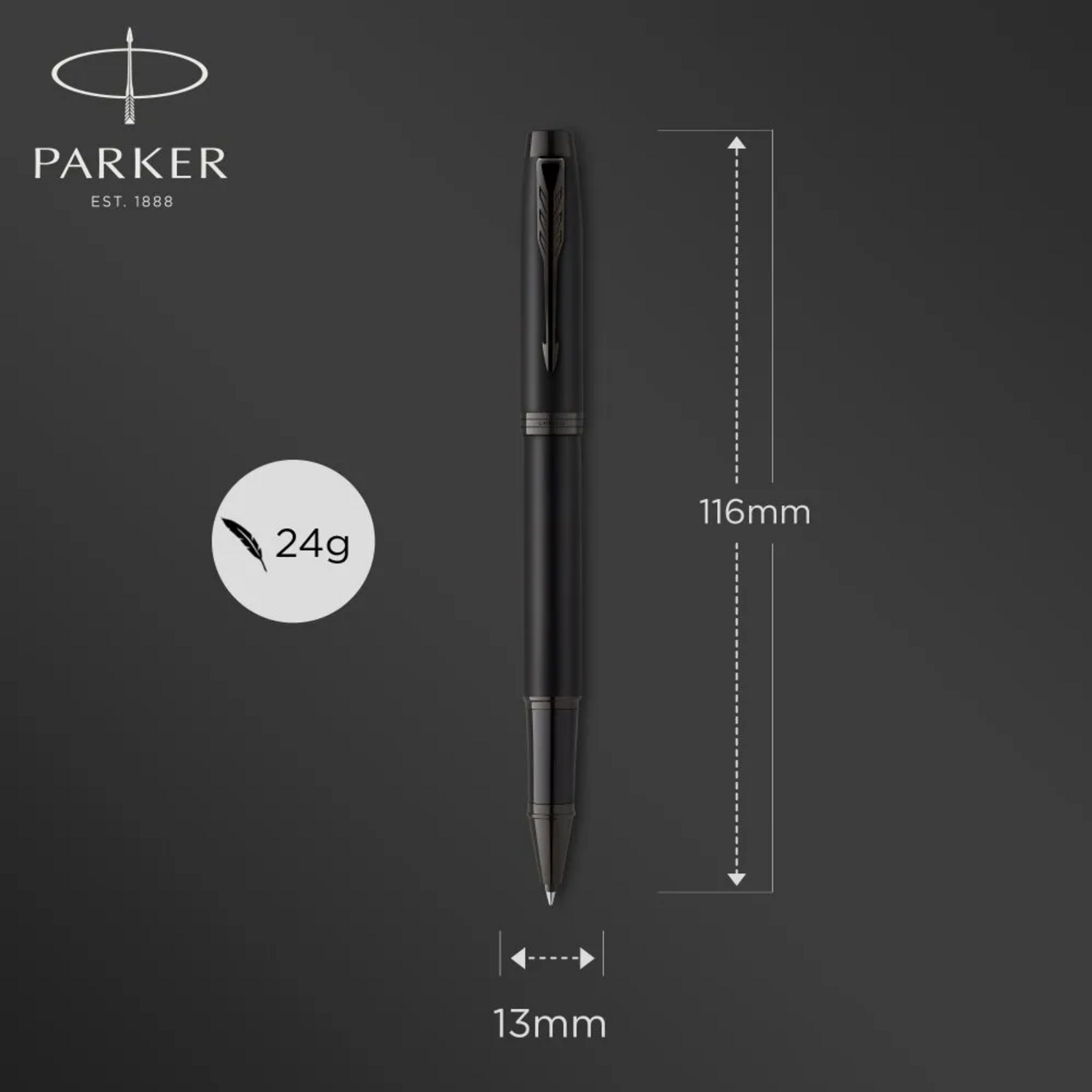 ROLLERBALL PARKER IM PREMIUM GT NEGRO MATE TINTA NEGRA - 5