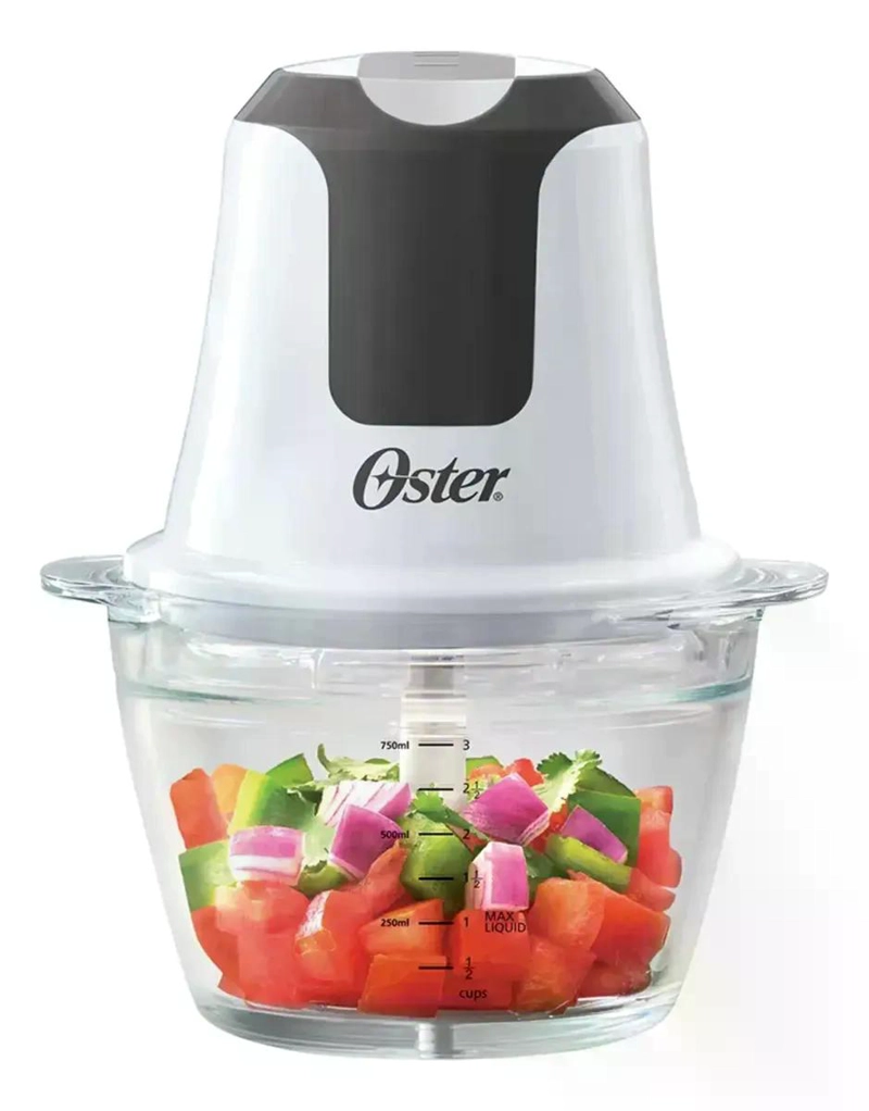 MINI PICADORA OSTER 3 TAZAS CON BOWL DE VIDRIO 2169812 BLANCO - 1