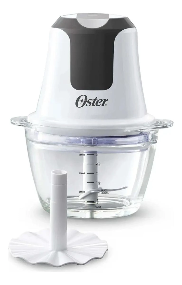 MINI PICADORA OSTER 3 TAZAS CON BOWL DE VIDRIO 2169812 BLANCO - 3