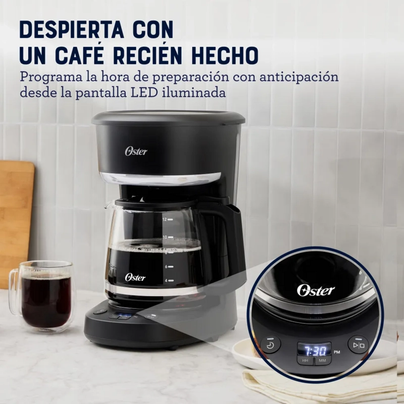 CAFETERA OSTER PROGRAMABLE 12 TAZAS MODELO 2217262 - 7