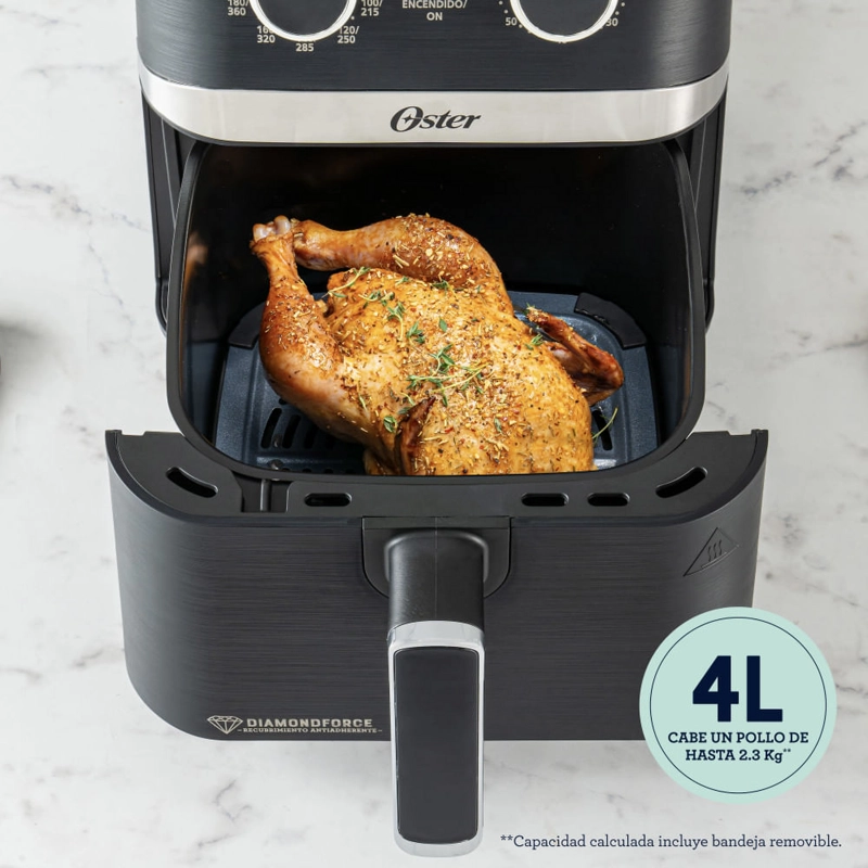 FREIDORA AIR FRYER OSTER MANUAL 4 LITROS NEGRA - 5