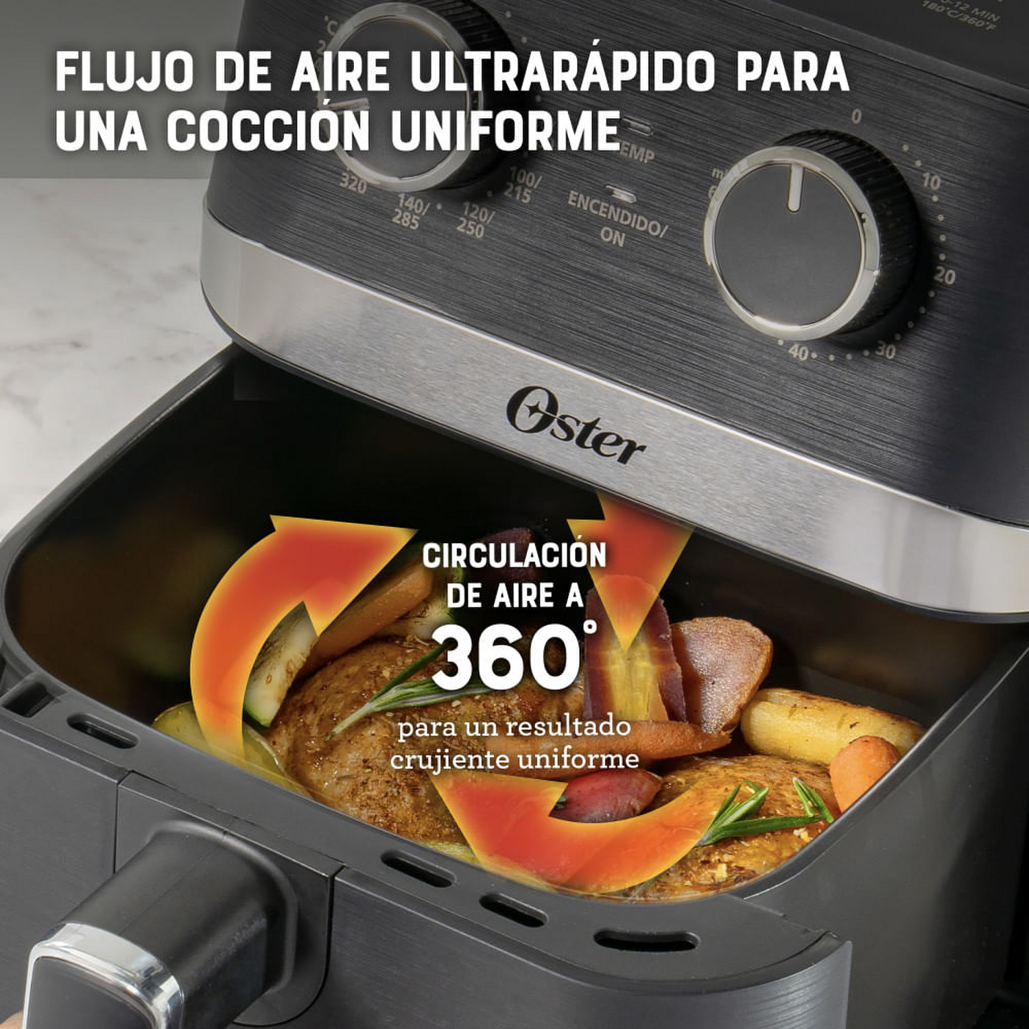FREIDORA AIR FRYER OSTER MANUAL 4 LITROS NEGRA - 8