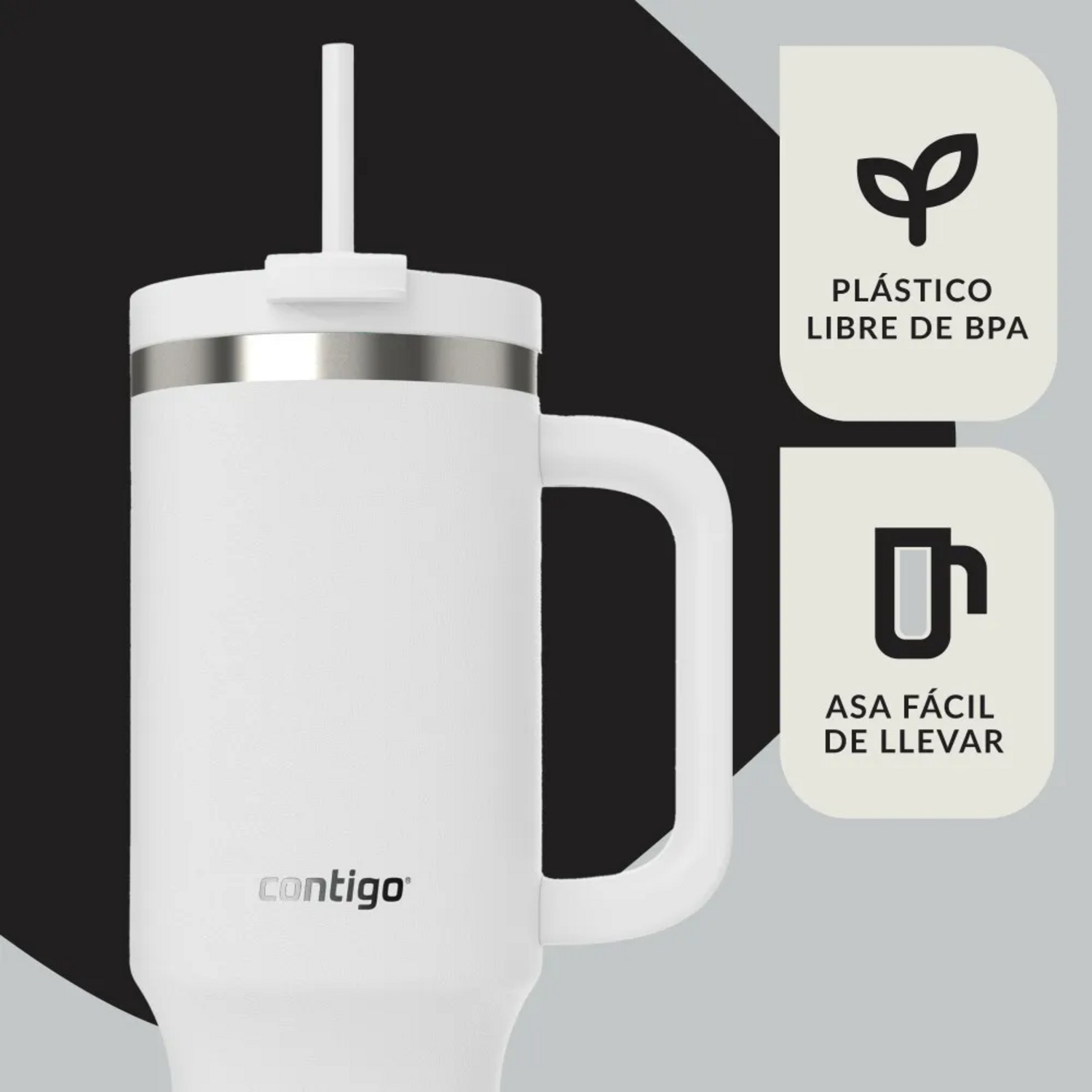 VASO TUMBLER CONTIGO STREETERVILLE 1182 ML FRIO BLANCO - 4