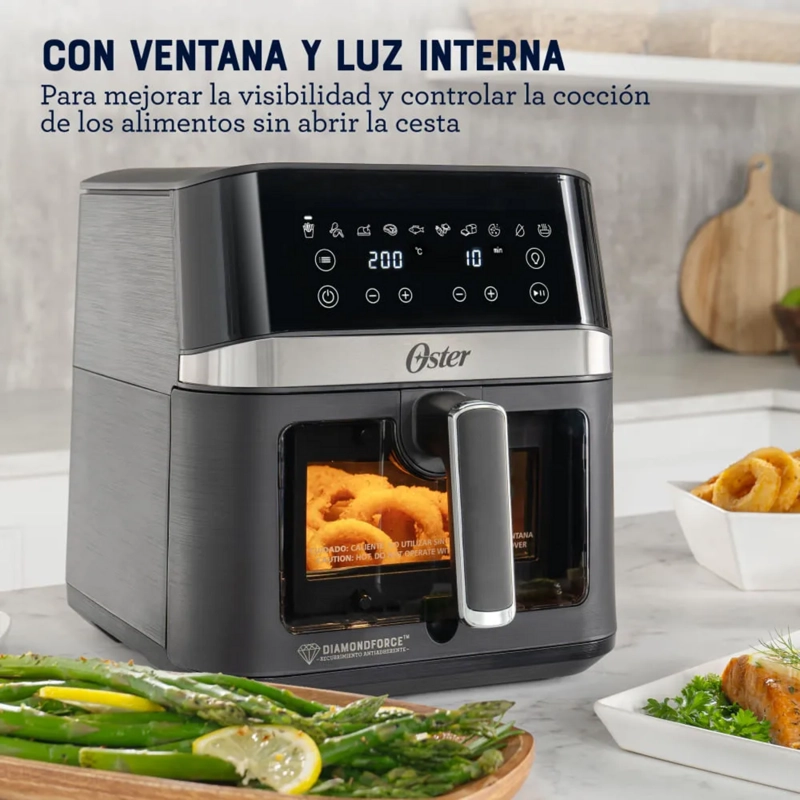 FREIDORA AIR FRYER OSTER 6L DIGITAL CON VISOR MOD 2204818 - 6