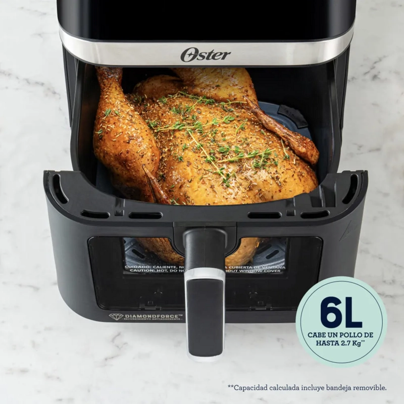 FREIDORA AIR FRYER OSTER 6L DIGITAL CON VISOR MOD 2204818 - 8