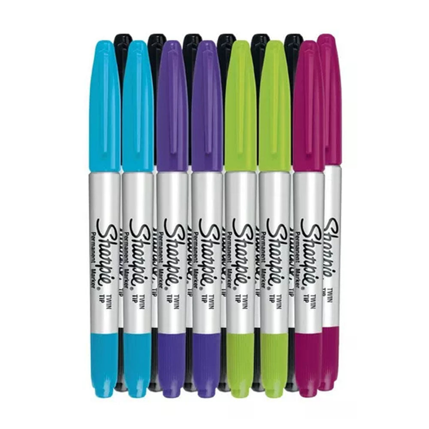 MARCADORES DOBLES SHARPIE 2 PUNTAS 14 UNIDADES 5 COLORES - 2