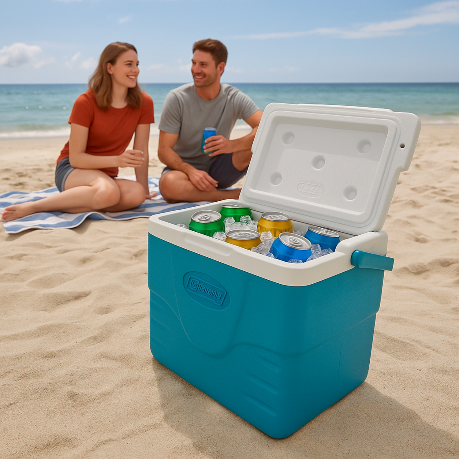 COOLER COLEMAN CHILLER 9 LATAS TEMPLOCK 8,5 LITROS AZUL - 4