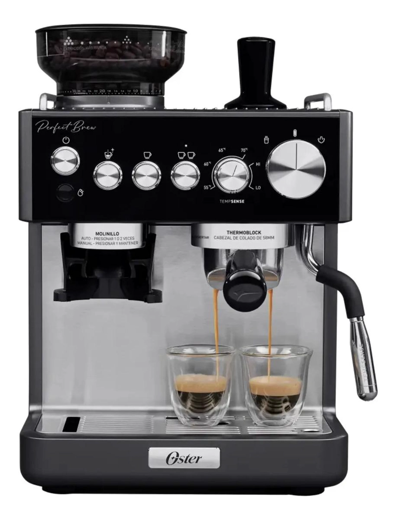 CAFETERA OSTER NUEVA PERFECT BREW CON MOLINILLO 2208823 NEGRO - 1